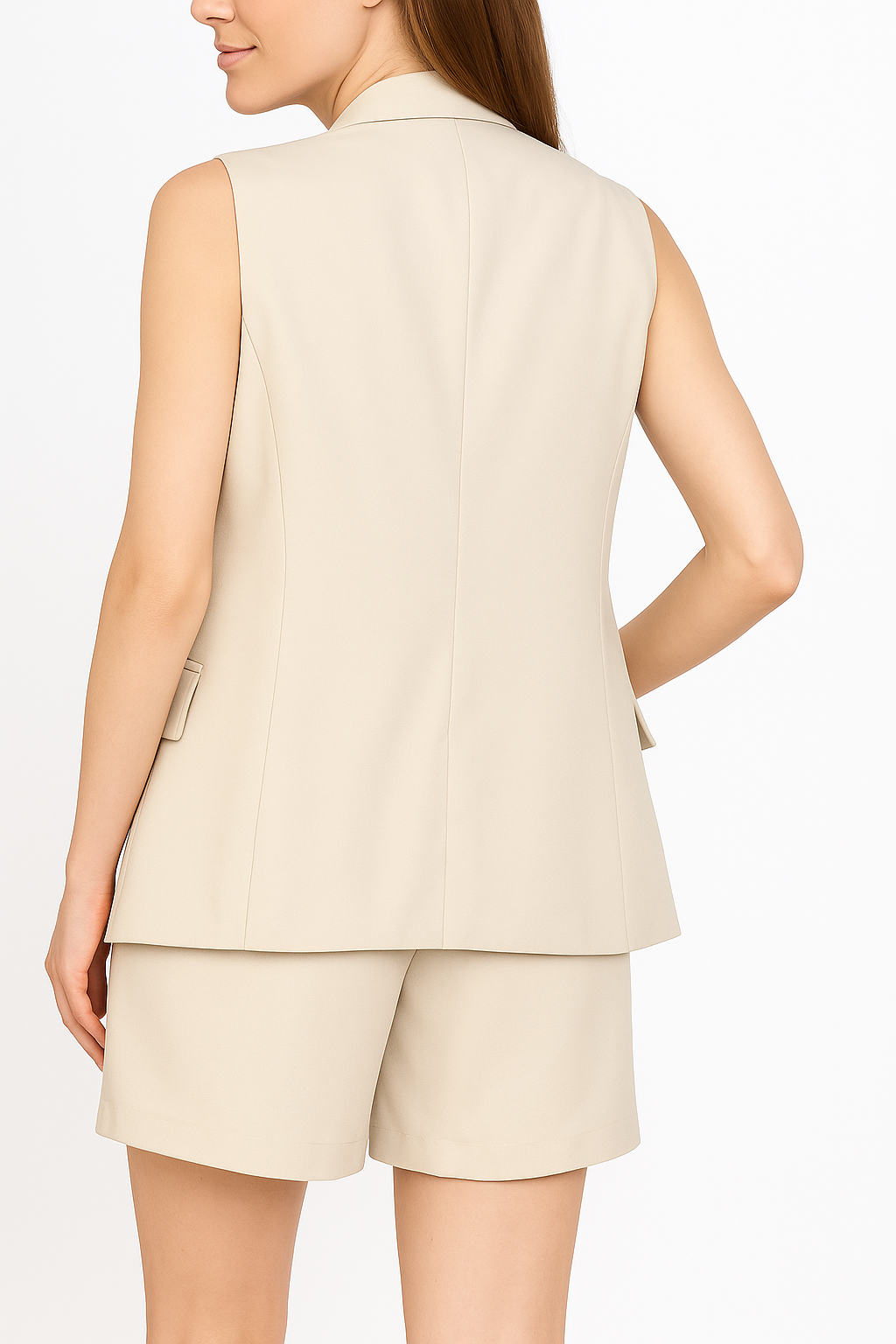 ENSEMBLE TAILLEUR sans Manches & short - Beige